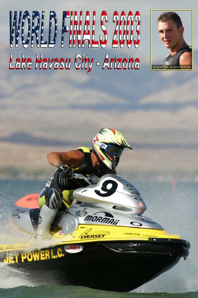 Cyrille Lemoine en jet-ski, photographie d’archives